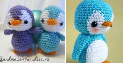 Игрушка крючком. Пингвин амигуруми